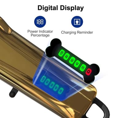 PETWORTHY Quiet Dog Grooming Kit - 2000mAh Dog Clippers for Heavy Thick Hair Coats, Waterproof Rechargeable Cordless Clippers, Safe and Easy to Clean Pet Grooming - Image 4