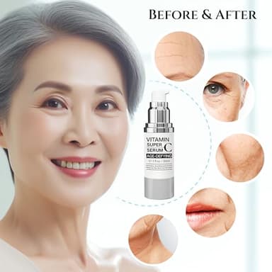 Super Vitamin C Serum for Women over 70, Wrinkle Cream for Face, Anti Aging Cream, Hydrates, Softens, Lifts and Firms Super Vitamin C Serum (30ml, Orange) - Image 5