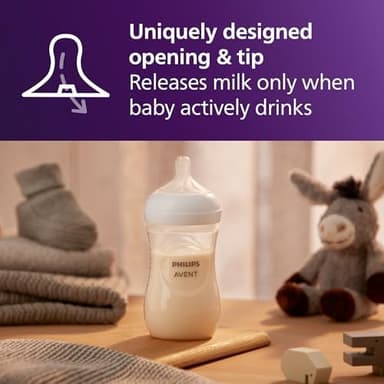 Philips Avent Natural Baby Bottles with Natural Response Nipples (Medium Flow, Flow 3), 9oz, 2-Pack, SCY903/02 - Image 5