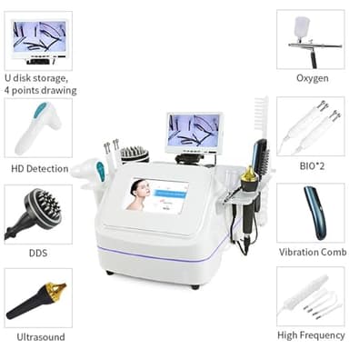 HENGCMM Skin Diagnosis Hair Analyzer, Skin Hair Scalp Detector, Digital Microscope Scalp Hair Follicle Detector with 7 Handles, Hair Follicle Skin Analyser Machine or Home Spa Salon Use - Image 5