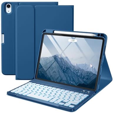 Harvopu Compatible with iPad Air 11-inch/Air 5th 4th Generation Case with Keyboard - Backlit Detachable, Folio Cover with Pencil Holder for iPad Air 11 Inch M3/M2, Air 5/ Air 4 (Abyss Blue) - Image 1