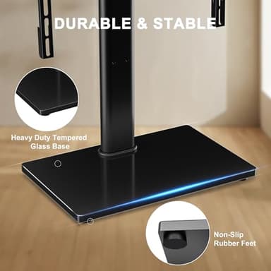 XINLEI Universal Swivel TV Stand Base Table Top TV Stand for 32-75 Inch TVs 60 Degree Swivel, 12 Height Adjustable Monitor Mount Stand, Max VESA 600x400mm,Holds up to 99lbs TS204 - Image 3