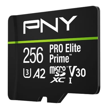 PNY 256GB PRO Elite Prime™ C10 U3 V30 A2 microSDXC Flash Memory Card – Ultra-Fast Speeds, Read 200MB/s, Write 150MB/s, 4K UHD, Full HD, UHS-I, for Smartphones, Drones, Action Cameras - Image 2