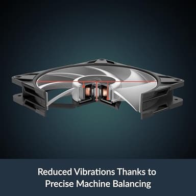 ARCTIC P14 Pro A-RGB - 3 Pack - Powerful Premium Fan, 140 mm PWM Fan with Y-Cable Splitte, 400-2500 RPM, 0 RPM <5% PWM, 5V Digital RGB, Fluid Dynamic Bearing, 4-Pin - Black - Image 4