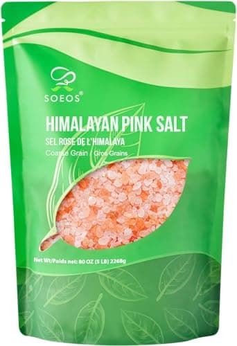 Soeos Himalayan Pink Salt, Coarse Grain, 5 Lbs (Pack of 1), Himalayan Pink Sea Salt for Grinder Refill - Image 9