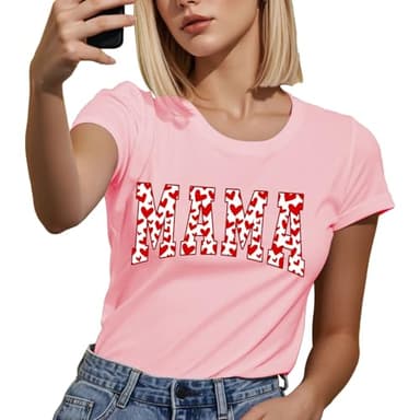 Mama Valentines Shirt Valentines Shirts for Women Valentines Tee Mama Womens Pink Valentines Tops - Image 4