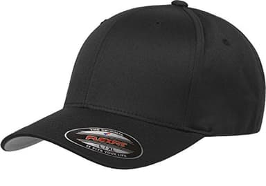 Yupoong Mens Athletic Fitted Baseball Cap, Black, Large-X-Large US - Image 1