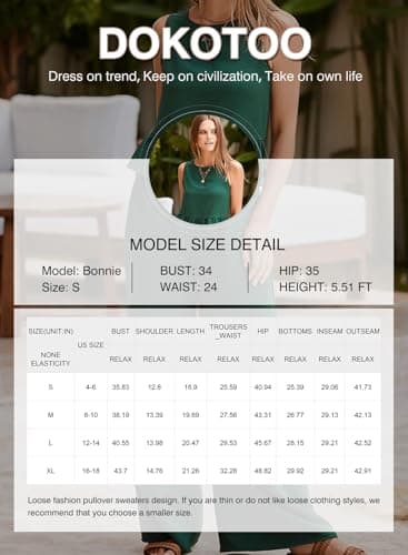 Dokotoo Two Piece Sets for Women Summer Elastic Waist Matching Sets Summer Outfits Beach Vacation Clothes for Women Blue Large - Image 6