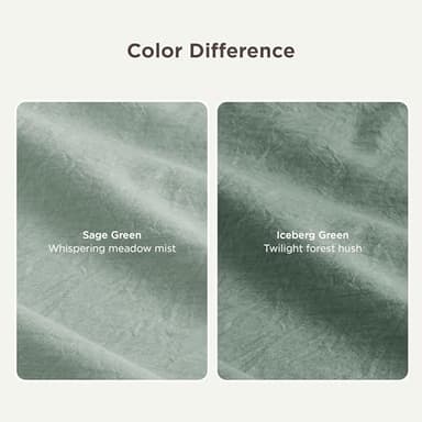 Bedsure 100% Washed Cotton Duvet Cover King Size - Sage Green Minimalist Cotton Duvet Cover Linen Like for All Seasons - GentleSoft™ Plain Simple Bedding (Sage Green, King, 104"x90") - Image 6