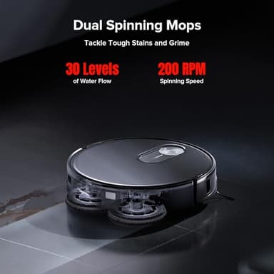 roborock Qrevo Slim Robot Vacuum and Mop Combo, 8.2cm Ultra-Slim, 3D Sensing Tech, Advanced Obstacle Recognition, 11,000Pa Suction, FlexiArm Side Brush & Mop, Auto Mop Washing & Drying, Self-Emptying - Image 6