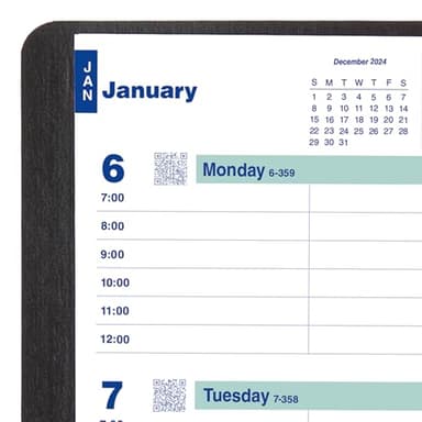 Blueline® 2025 Plan & Link™ Essential Weekly Planner, Appointment Book, 12 Months, January to December, 8" x 5", Black (C5075.81T-25) - Image 5
