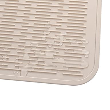 MicoYang Silicone Dish Drying Mat for Multiple Usage,Easy clean,Eco-friendly,Heat-resistant Silicone Mat for Kitchen Counter or Sink,Refrigerator or Drawer Liner Tapioca 3XL 28 inches x 18 inches - Image 9