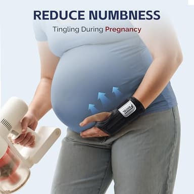 FEATOL 2 Pack Carpal Tunnel Wrist Brace For Work With Wrist Splint, 6.5'' Wrist Brace Night Support For Women Men, Pain Relief For Tendonitis, Arthritis, Pregnancy, Typing, Right and Left Hand, Medium - Image 8