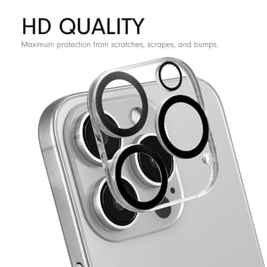 Sonix | 3 Pack Glass Screen Protector for iPhone 15 Pro Max + 3 Pack Camera Lens Protector | Case Friendly, Tempered Glass - Image 6