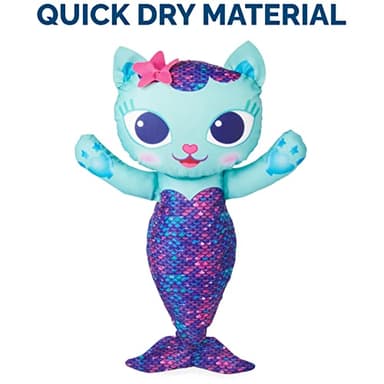 SwimWays Gabby’s Dollhouse Mercat Swim Huggable, Gabby’s Dollhouse Toys, Bath Toys & Beach Toys, Floating Water Stuffed Animal for Kids Aged 1 & Up - Image 3
