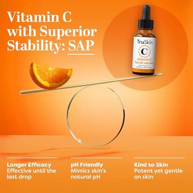 TruSkin Vitamin C Serum For Face – Anti Aging Face Serum with Vitamin C, Hyaluronic Acid, Vitamin E – Brightening Formula – Improve Appearance of Dark Spots, Tone, Fine Lines & Wrinkles, 2 Fl Oz - Image 5