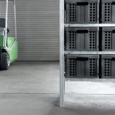 Clax® crate | folding box | basket | 48 qt (12 gal) | black - Image 6