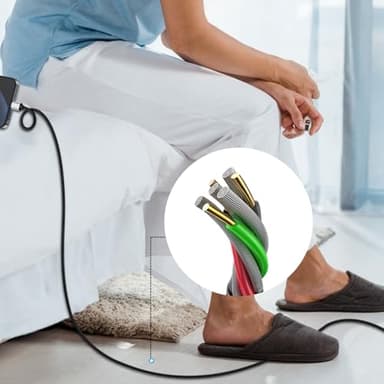 [3Pack 6ft]Usb A to Usb Type C Charging Cable Compatible with Samsung Galaxy S10 S9 Plus Charger C Cord(3A Fast Charging),TPE Usbc Carplay Cord for iPhone 17 16 15 Pro Max Samsung A32/A12/A10e/A20/A51 - Image 7