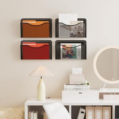 MINDEPOT Wall File Organizer,Hanging Wall Mounted File Folder Binder Holder Mail Organizer for Office,Home and School Supplies - Image 6