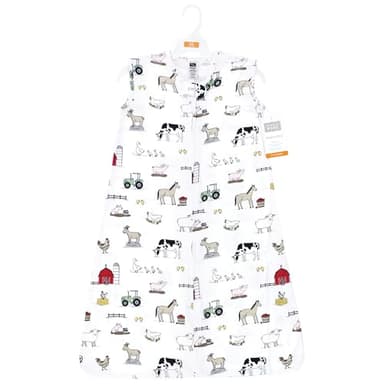 Hudson Baby Unisex Baby Cotton Sleeveless Wearable Sleeping Bag, Sack, Blanket, Farm, 0-6 Months - Image 2