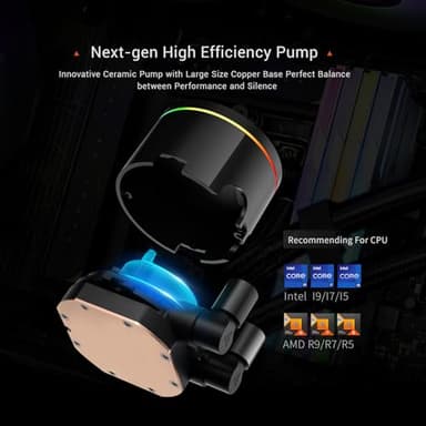 PCCOOLER CPU Cooler ARGB Liquid Freezer with LCD Digital Display, 360mm Radiator, 3 Silent ARGB PWM Fans, Compatible with Intel LGA 20XX/1851/1700/1200/115X & AMD AM5/AM4(DA360 PRO Digital) - Image 3