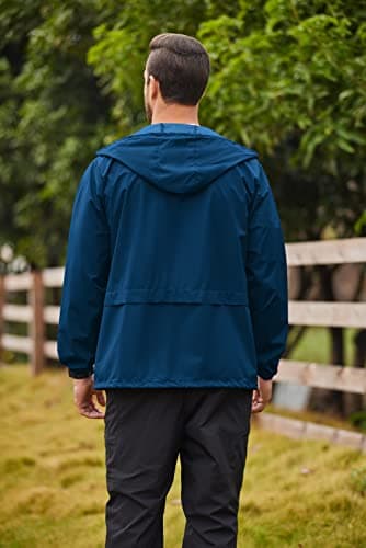 COOFANDY Golf Rain Jackets for Men Waterproof Breathable Packable Rain Shell Men - Image 3