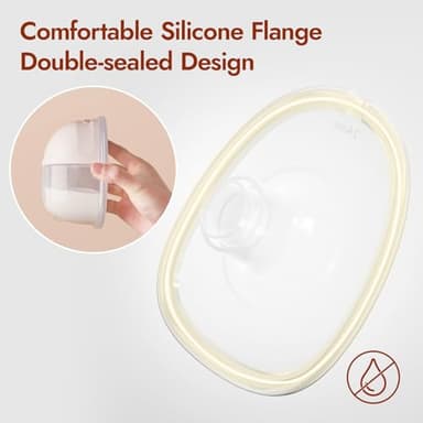 NCVI Hands Free Wearable Breast Pump, Lightweight Breastfeeding Pump, Portable Electric Pump with 4 Modes & 9 Levels, Strong Suction Rechargeable Milk Pump, 21/24mm Flanges, 2 Pack - Image 9