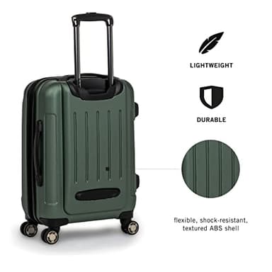 Kenneth Cole REACTION Renegade Luggage Expandable 8-Wheel Spinner Lightweight Hardside Suitcase, Cilantro, 20-inch Carry On - Image 2