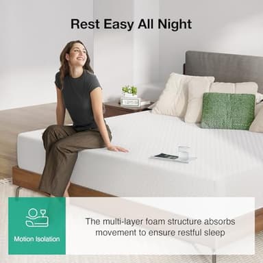 Novilla King Mattress, 14 Inch King Size Memory Foam Mattress with Comfort Foam for Pressure Relief & Cool Fresh Sleep,Removable Washable Cover,Memory Foam Mattresses in a Box - Image 6