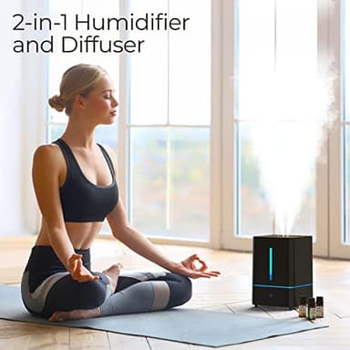 Everlasting Comfort Humidifiers for Bedroom (4L) – Quiet Cool Mist Small Humidifier for Large Room with Oil Diffuser, 40-Hour Runtime, Easy to Clean, Auto Shut-Off, Ideal for Baby Nursery & Plants - Image 5