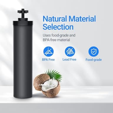 Filterlogic NSF/ANSI 372 Certified Water Filter, Replacement for Berkey® BB9-2® Black Purification Elements and Berkey® Gravity Filter System, Waterdrop King Tank Gravity-fed System, Pack of 4 - Image 4