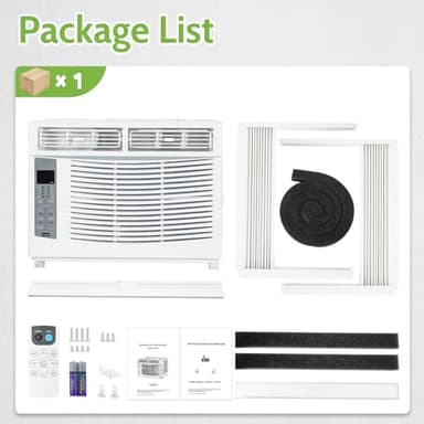 ACHAZEL 6000 BTU Window Air Conditioner with WiFi, Smart Window AC Unit with Remote, Energy Saving, Easy Install Kit, Cools up to 250 Square Feet - Image 7