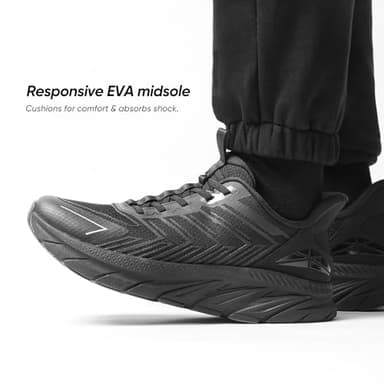 ALLSWIFIT Men's Slip On Walking Shoes Running Comfortable Tennis Breathable Non Slip Athletic Gym Workout Cross Training Fashion Sneakers,Size 13,All Black,SARR034M - Image 2