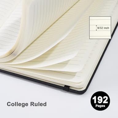 ViVin Lined Journal Notebooks for Work, 192 Pages, Medium 5.5 x 8.3 inch, College Ruled, A5 Hardcover Journaling Notebooks for Work, 3 Pack Bulk - Image 3