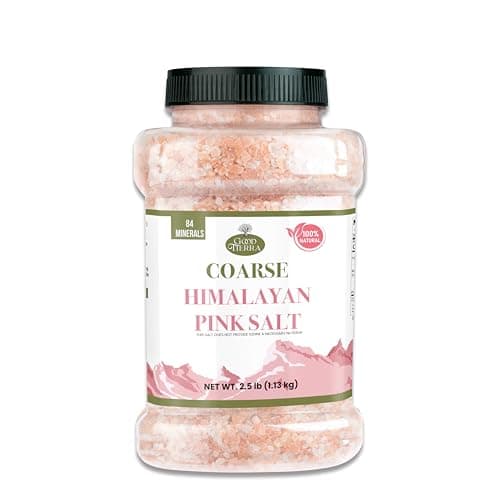 Good Tierra Himalayan Pink Salt in Jar - Coarse, 2.5 lb - Ideal for Bath Salt, Table Salt Grinders, and Spice Jars - Image 1