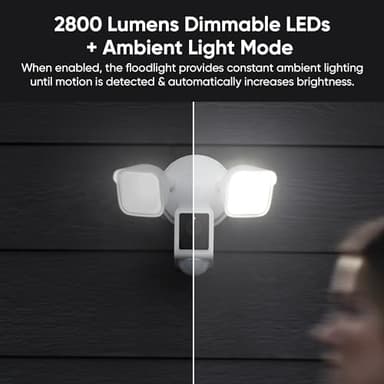 WYZE Floodlight Camera v2, Security Camera Outdoor, 2K HD with Color Night Vision, 2800-Lumen LEDs, 160° Wide View, 105dB Siren, Works with Alexa & Google Assistant, Wired, Free Expert Support - Image 6