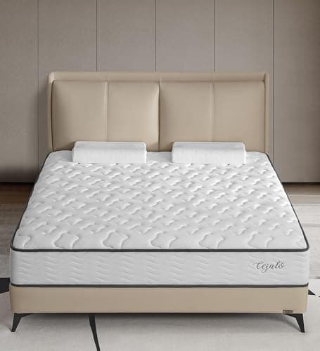Cejato King Size Mattress,12 Inch Hybrid Mattress in a Box with Gel Memory Foam,Individually Wrapped Pocket Coils Innerspring,Pressure-Relieving and Supportive. - Image 1