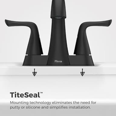 Pfister Willa Bathroom Sink Faucet, 4-Inch Centerset, 2-Handle, 3-Hole, NSF Certified, Spot Defense Matte Black Finish, LF048MALSDB - Image 5