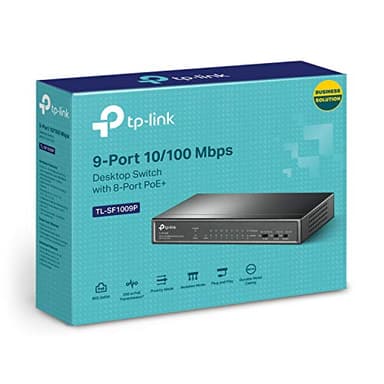 TP-Link 9 Port Fast Ethernet 10/100Mbps PoE Switch 8 PoE+ Ports @65W Sturdy Metal w/Shielded Ports Protection Extend Mode Priority Mode Isolation Mode (TL-SF1009P) - Image 6