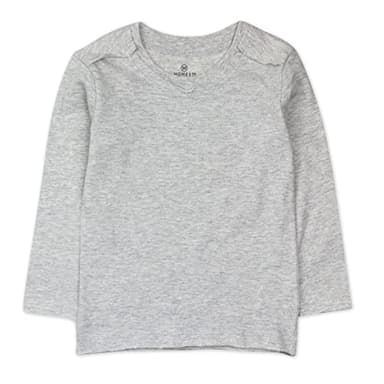 HonestBaby 5-Pack Long Sleeve T Shirts 100% Organic Cotton for Toddler, Little Kids Boys, Girls, Gray Ombre, 0-3 Months - Image 6