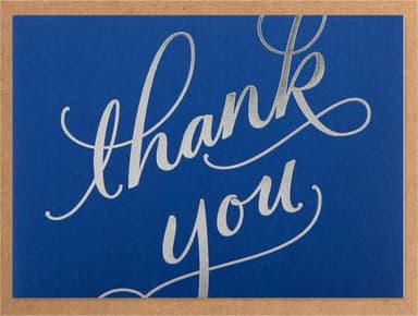 Hallmark Thank You Notes (Silver Foil Script, 40 Cards and Envelopes) - Image 2