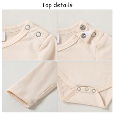 CARETOO Baby Boy Clothes Infant Overall For Boys Western Boys Clothes Infant Baby Boy Halloween Pants Outfits Long Sleeve Shirts Pumpkin Pants Infant Fall Winter Clothes Set - Image 4