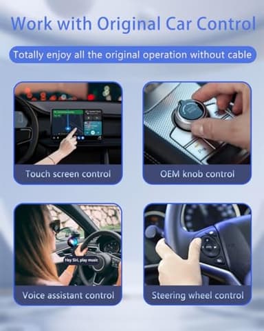 Wireless Carplay Adapter 2025 Ai Box for iPhone & Android Auto with Netflix YouTube Supports TF card Dongle Plug and Play Easy Setup Carplay Video entertainment box for iOS 10+ and cars after 2015 Car - Image 5