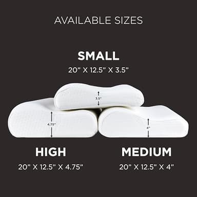 Tempur-Pedic TEMPUR-Ergo Neck Pillow, Medium Profile, White - Image 11