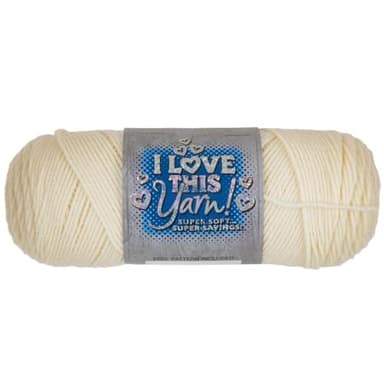 Hobby Lobby I Love This Yarn - 4 Medium 100% Acrylic Yarn for Crocheting & Knitting Blankets, Hats & Accessories, Set of 2, 20 Ivory - Image 2