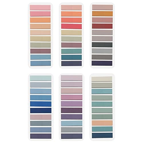 ELII 1200pcs Sticky Tabs Page Markers,Morandi Sticky Note Tabs Colored Writable and Repositionable Book Flags Tabs Strip Index Tabs,Page Tabs - Image 1