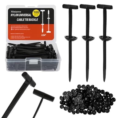Upgrade Nylon Universal Cable Tie Buckle with Clear Storage Box – Cable Tie Buckle Zip Tie Clips for Car Fender, Engine Cover, Mudguard Fastener, Automotive Replacement Screw Fixing, 100PCS - Image 1