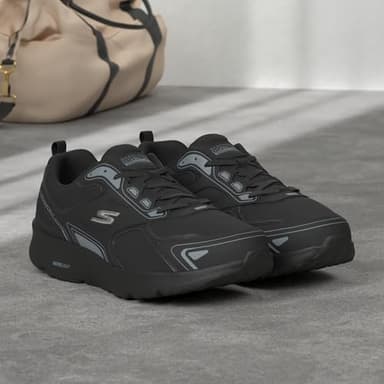 Skechers mens Go Run Consistent - Performance Running & Walking Shoe Sneaker, Black/Charcoal, 8.5 US - Image 2