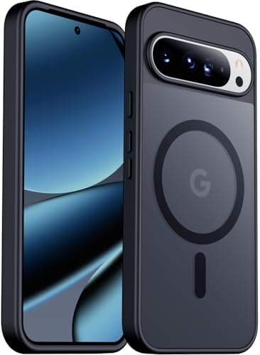 SPIDERCASE Magnetic for Google Pixel 10/Pixel 10 Pro Case, Military Grade Drop Protection Slim Translucent Matte Shockproof Anti-Fingerprint Phone Case for Pixel 10/10 Pro, Black - Image 1