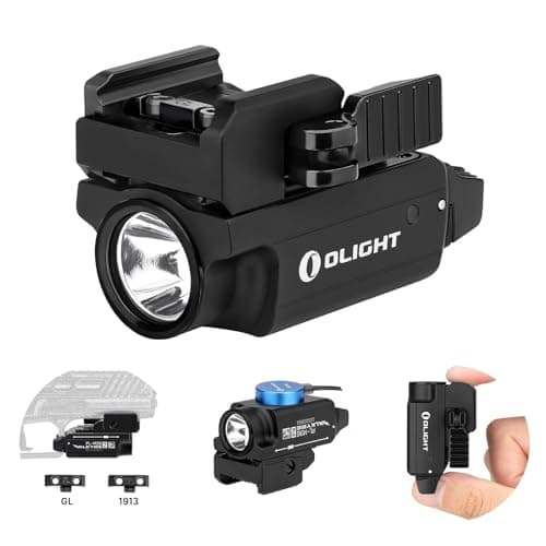 OLIGHT PL-Mini 2 Valkyrie 600 Lumens Magnetic USB Rechargeable Compact Weaponlight with Adjustable Rail, High Performance CW LED Tactical Flashlight with Built-in Battery - Image 1